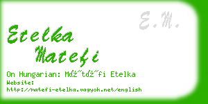 etelka matefi business card